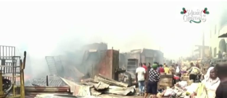 [Video]Kumasi Central Market on fire